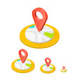 isometric icon location vector image