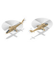 isometric mil mi-24 large helicopter gunship vector image