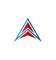 letter a pyramid geometry company logo vector image vector image