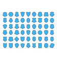 set of shield shapes for emblems heraldic emblems vector image