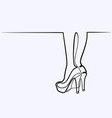 sexy woman legs in high heels shoes vector image