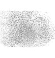 black grainy texture isolated on white vector image