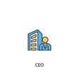 ceo concept 2 colored line icon simple yellow vector image