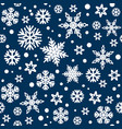 christmas seamless pattern with white snowflakes vector image vector image