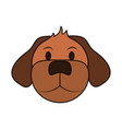 Color image cartoon front view dog animal Vector Image