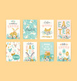 happy easter templates for card poster vector image vector image