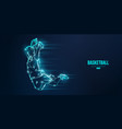 abstract silhouette of a basketball player woman vector image