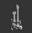 double neck guitar vector image