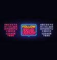 Me too neon text hashtag sign Royalty Free Vector Image