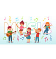 kids playing music children musical instruments vector image vector image