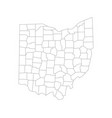 map of ohio vector image