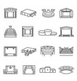 monochrome collection podium and stage icon vector image