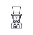 president usaabraham lincoln line icon vector image