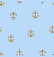 seamless pattern with gold anchors vector image vector image