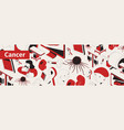 cancer web horizontal composition vector image vector image