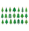 decorated new year tree modern cartoon christmas vector image vector image