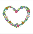 flower heart frame vector image