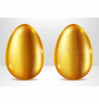 golden eggs easter metal gift realistic vector image