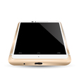 smartphone perspective front gold vector image