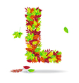 autumn letters with drops of water vector image