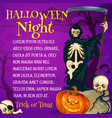 halloween trick or treat poster with grim reaper vector image