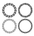 set of floral design elements vector image