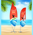 surf club 2 advertisement beach banners vector image