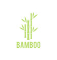 green bamboo stems bamboo tree icon on white vector image vector image