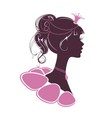 portrait of a beautiful princess vector image