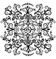 abstract floral pattern wicker ornament black vector image