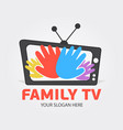 cute family media channel logo template digital vector image
