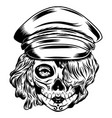 a day dead girl with scare face art vector image vector image