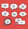 comics message clouds vector image vector image