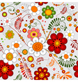 grey seamless floral pattern vector image
