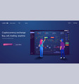 web site trade design template finance char vector image