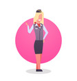 stewardess man icon airport crew worker vector image