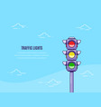 traffic lights icon vector image