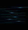 abstract blue black line cyber circuit pattern vector image vector image