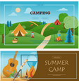 camping adventure time big set vector image