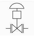 Pressure reducing valve symbol icon Royalty Free Vector