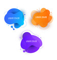 fluid gradient shapes composition set vector image