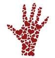 heart hand vector image vector image