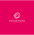 letter c heart logo icon design vector image