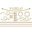 old nautical ropes set vector image vector image