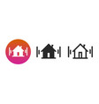 smart home digital automation icon house alarm vector image