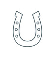 thin line horseshoe icon vector image vector image