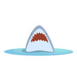 shark head icon cartoon sign danger vector image