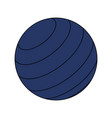 flat design icon of fitness rubber ball vector image