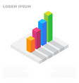 growth graph chart market success stock bar up vector image