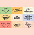 original cheese label vintage engraved minimal vector image